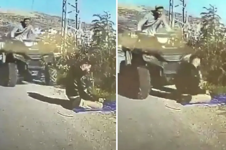 Yol kenarında namaz kılan Filistinliye aracıyla çarptı