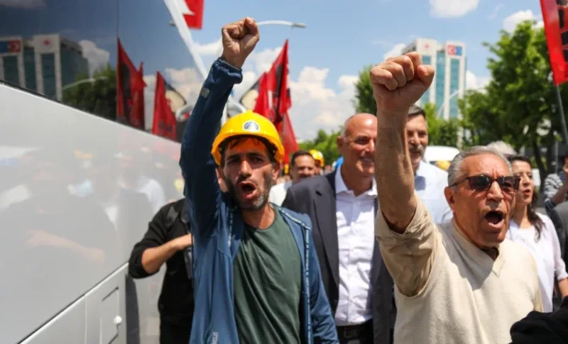 Doruk Madencilik işçileri Ankara'da eylemde